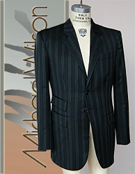 BLK STR 2 BUTTON SUIT